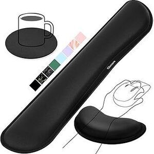 Upgrade Enlarge Silky And Superfine Fabric Gel Memory Foam Keyboard Wrist Rest